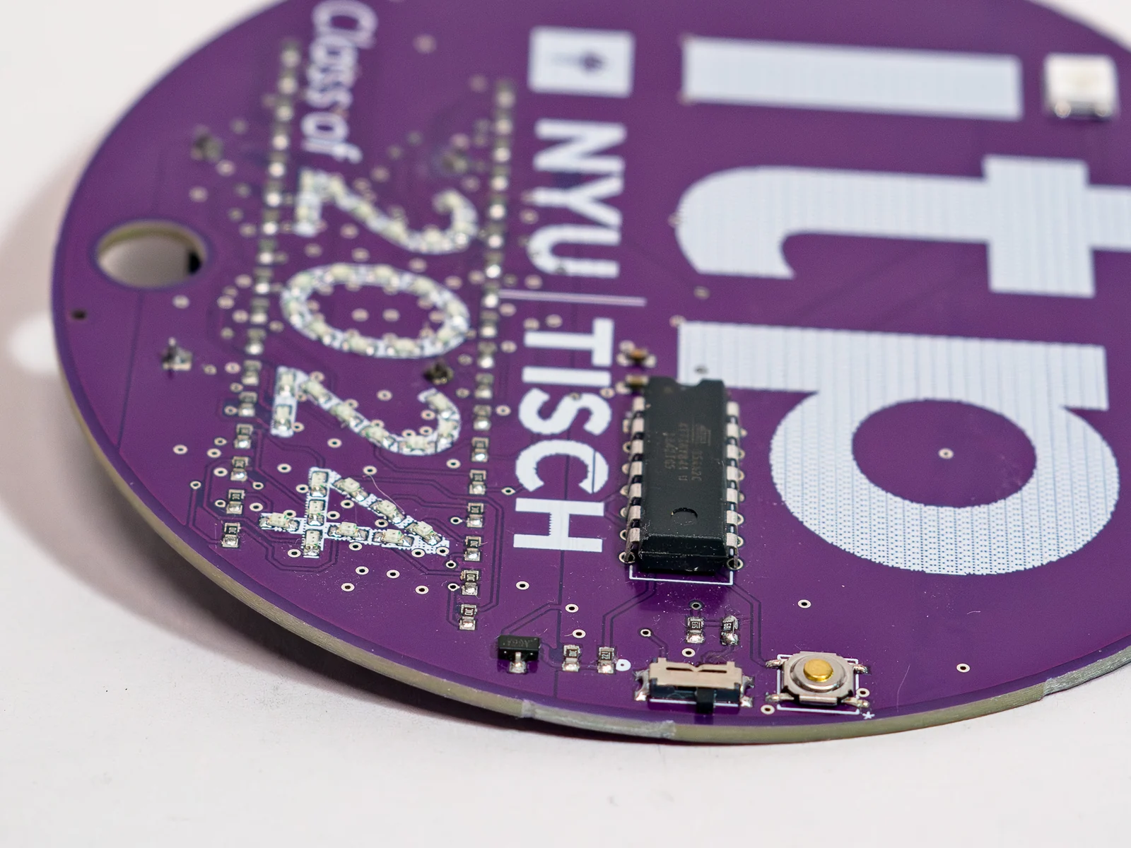 Graduation Pin — Slide and tactile switches