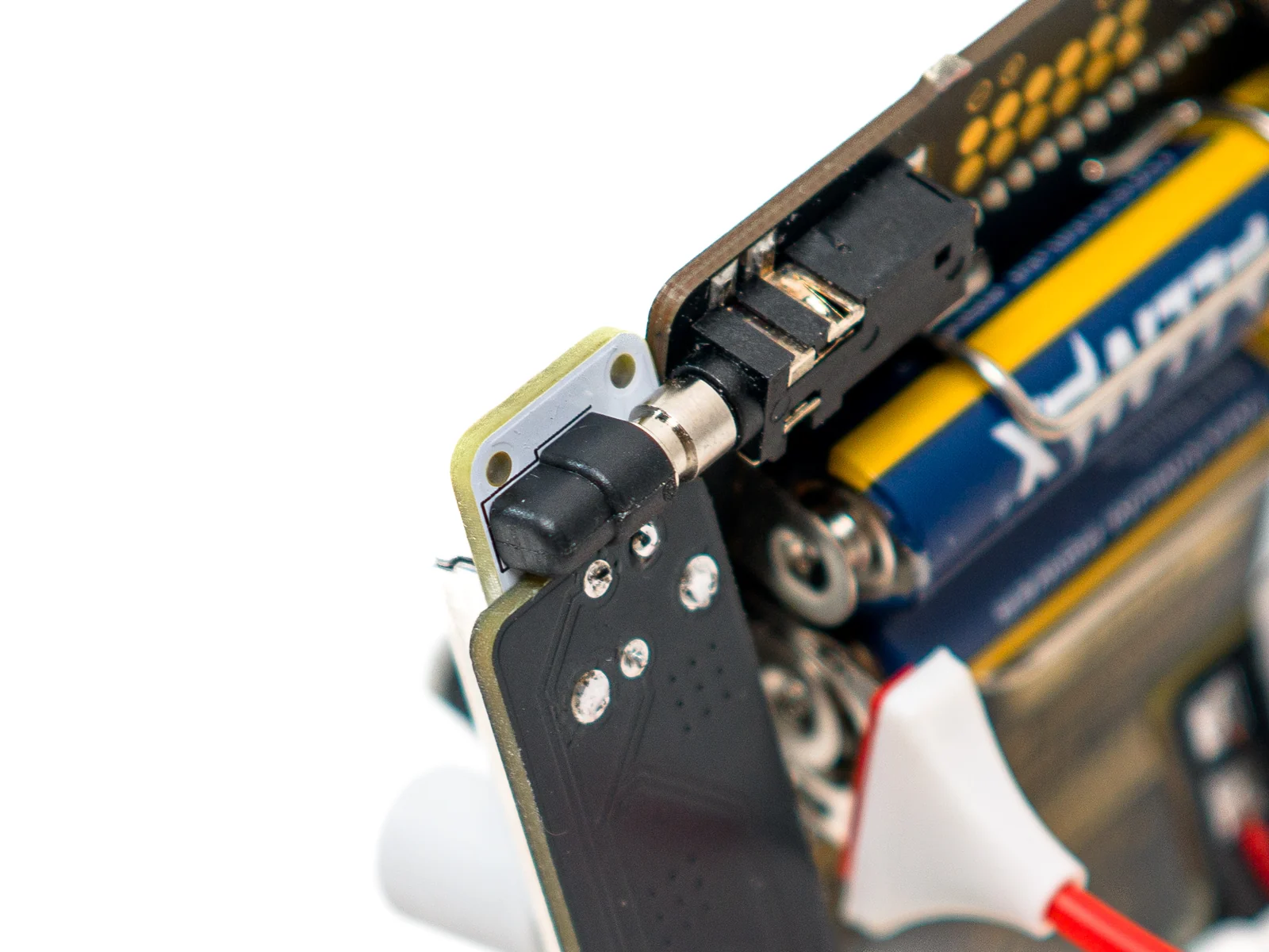 Reverb + ? — The input jack also secures the board to the Pocket Operator