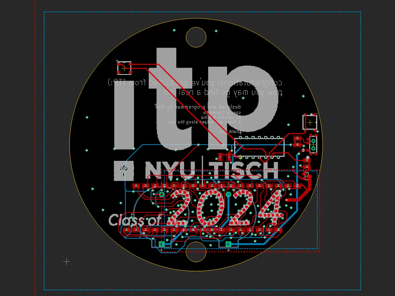 Graduation Pin — Circuit schematic