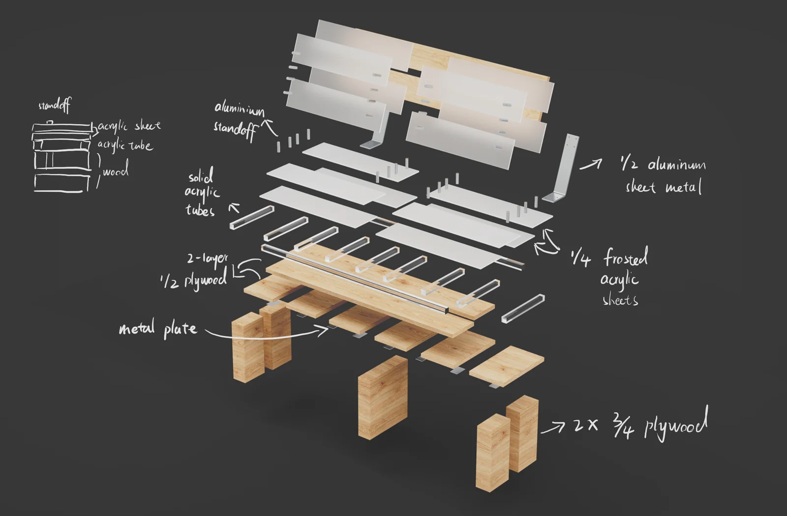 Here v2 — Exploded view